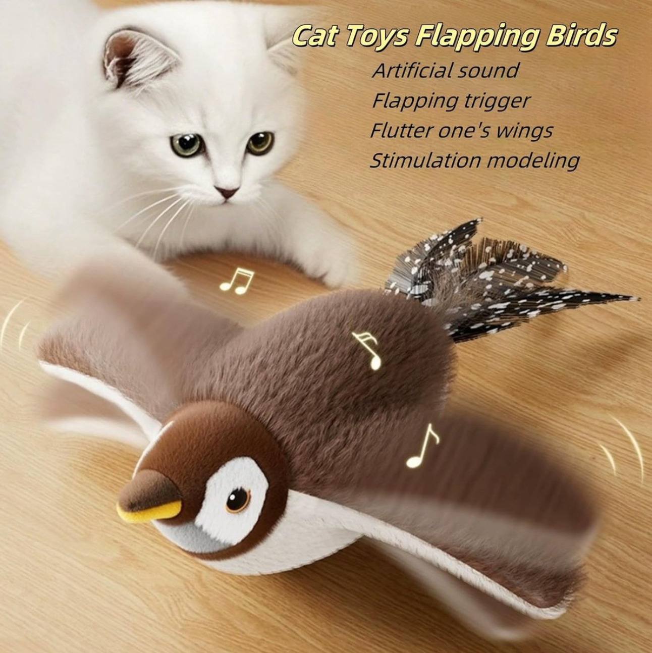 FelineFly Realistische Simulatie Vogel voor Katten - Grote Mus